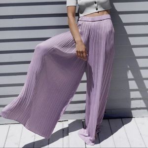 Lavender wide leg palazzo pants